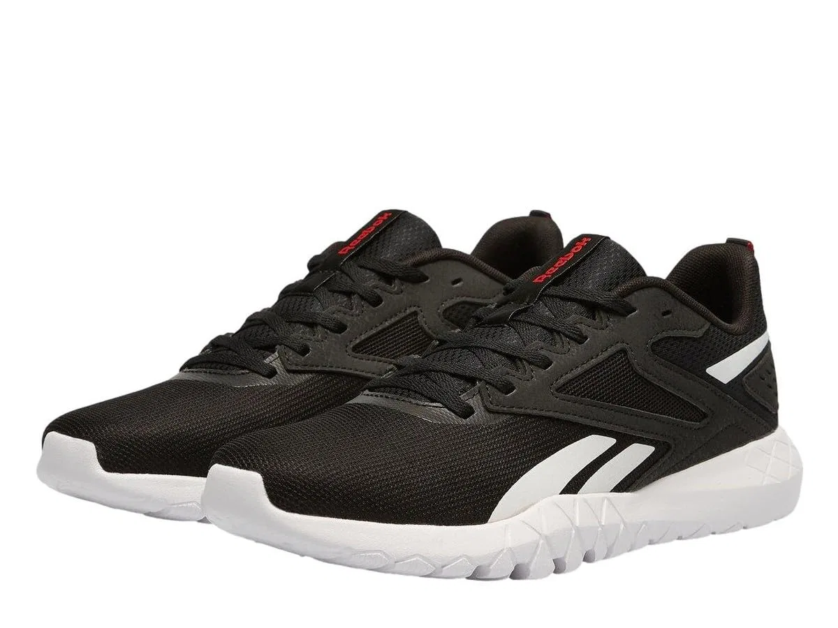 Детские кроссовки для мальчиков с треугольным принтом Flexagon Energy Tr 4 Reebok, Black Ftwr White Energy Red — фото 2