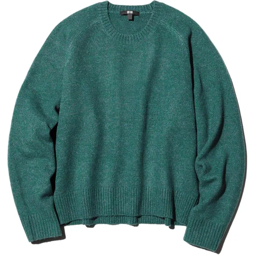 Женский свитер с круглым вырезом Green UNIQLO, Green
