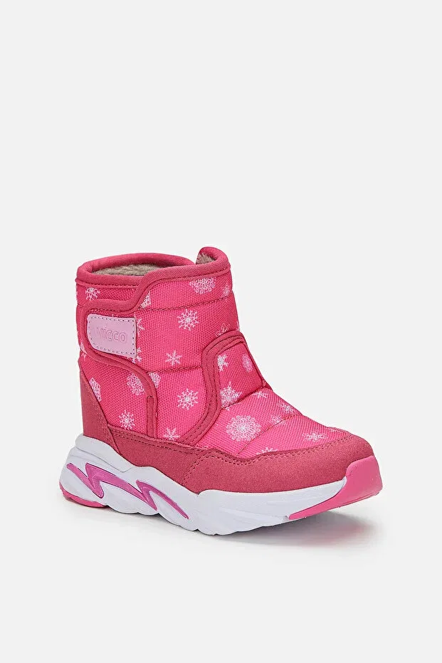 Детские ботинки для девочек на плоском ходу Monny fur girl fuchsia boots Vicco, Fuchsia — фото 2