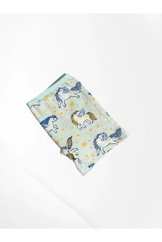 Детский комплект для девочек из хлопка с принтом Elmas Kids, Water Green — фото 4