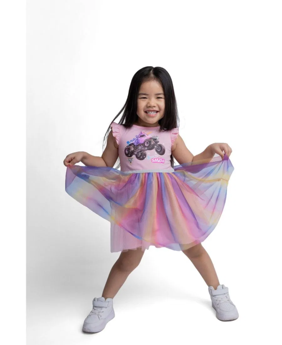 Платье-туту Sparkle Smash с монстр-траком Monster Jam, Sparkle Smash Pink — фото 2
