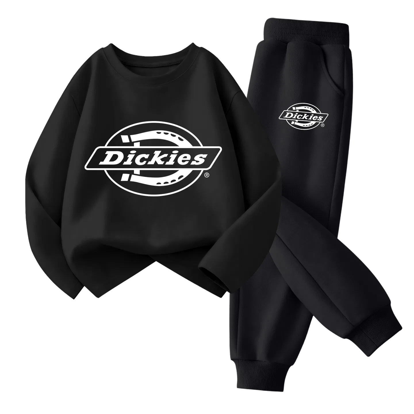 Детский комплект из футера с принтом Sun Mountain Logo Dickies, Sun Mountain Logo Vintage Green+Sun Mountain Logo K Gray — фото 3