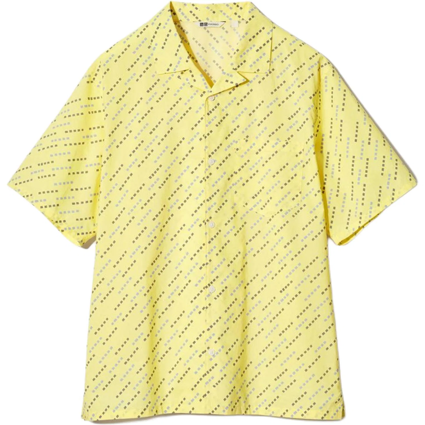 Рубашка с кубинским воротником Yellow UNIQLO