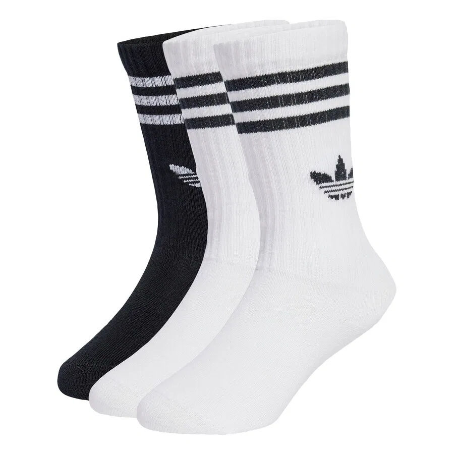 Носки ADIDAS ORIGINALS 'Crew 3 Pairs' белого цвета