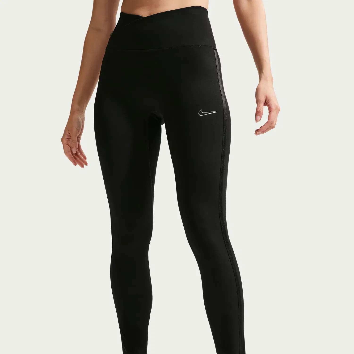 Женские леггинсы из полиэстера с эластаном Nike, Negro — фото 3