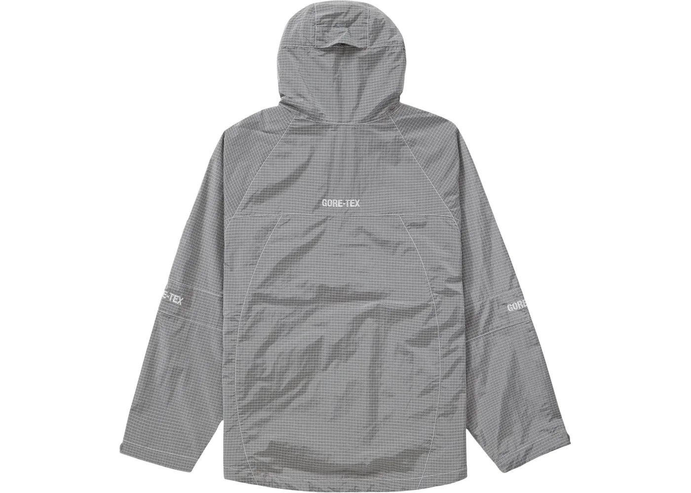 Мужская куртка-анорак с контрастной строчкой Supreme Anorak, Silver — фото 2