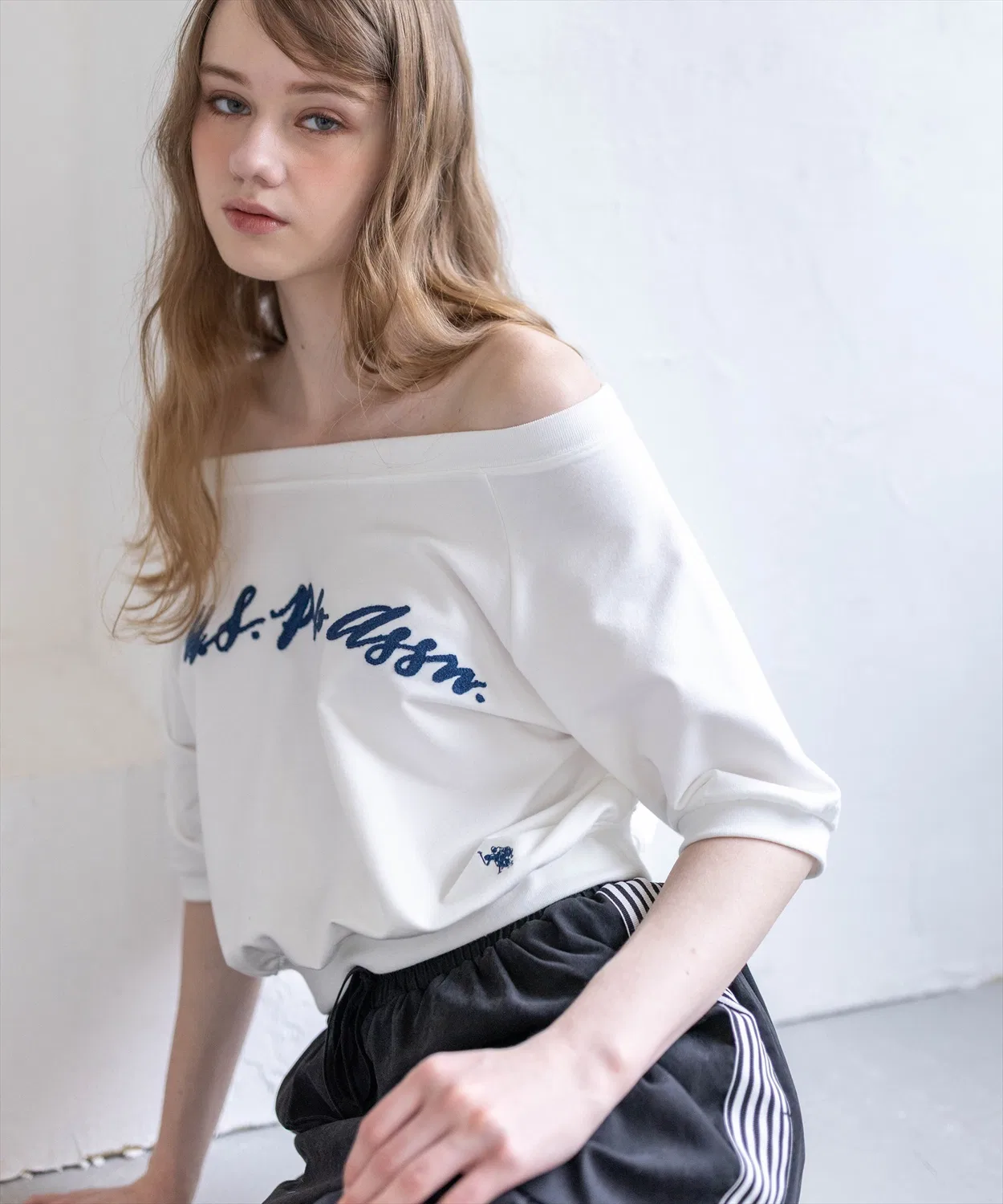 Женский топ с 3 способами носки U.S. POLO ASSN., Off White