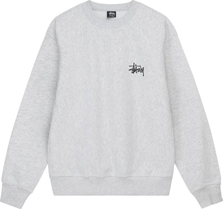

Толстовка Stussy Basic Crew 'Ash Heather', серый
