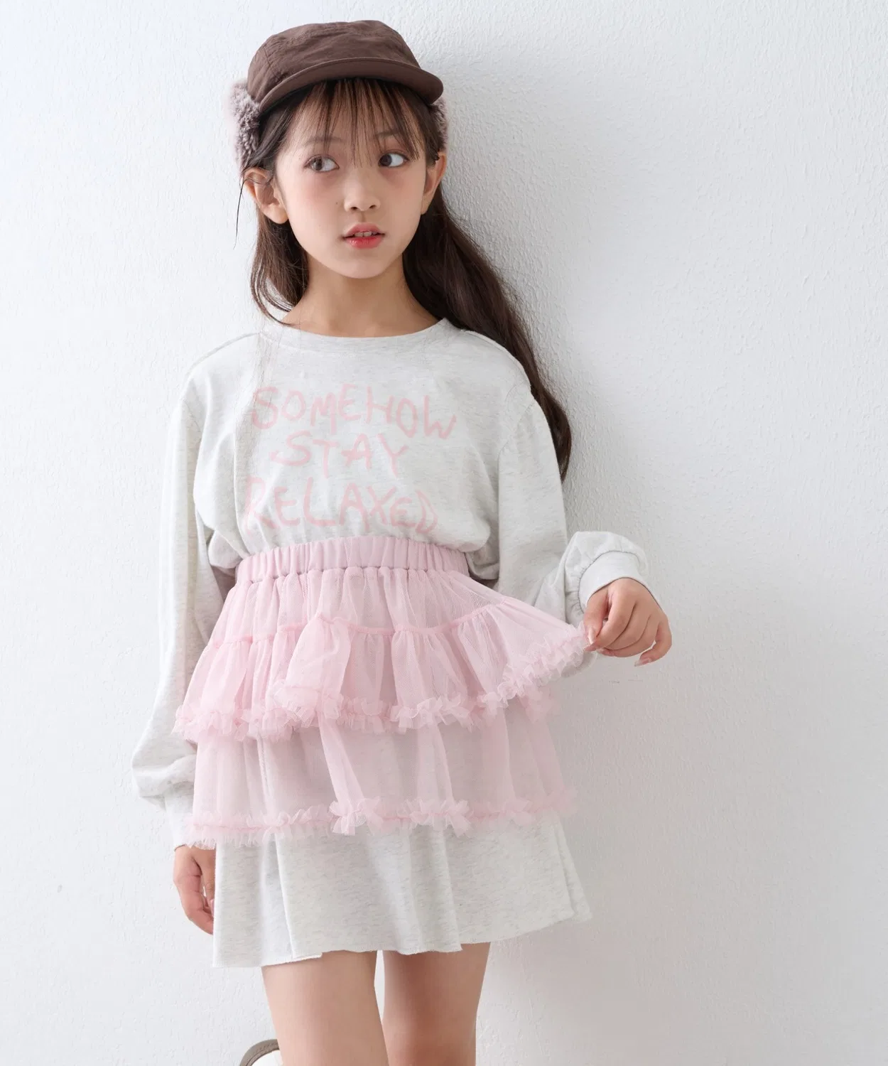 Детская юбка-пачка из фатина с многослойным дизайном, модель Layered Tulle Mini Skirt CIAOPANIC TYPY, Pink