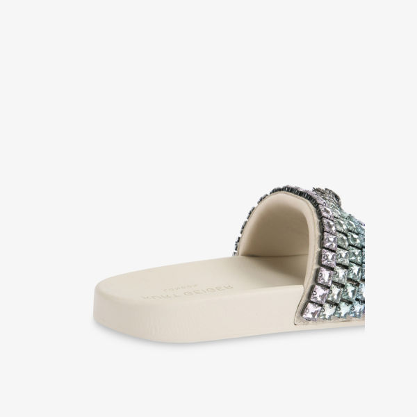 Сабо Kurt Geiger London Meena eagle с кристаллами, мультиколор — фото 4