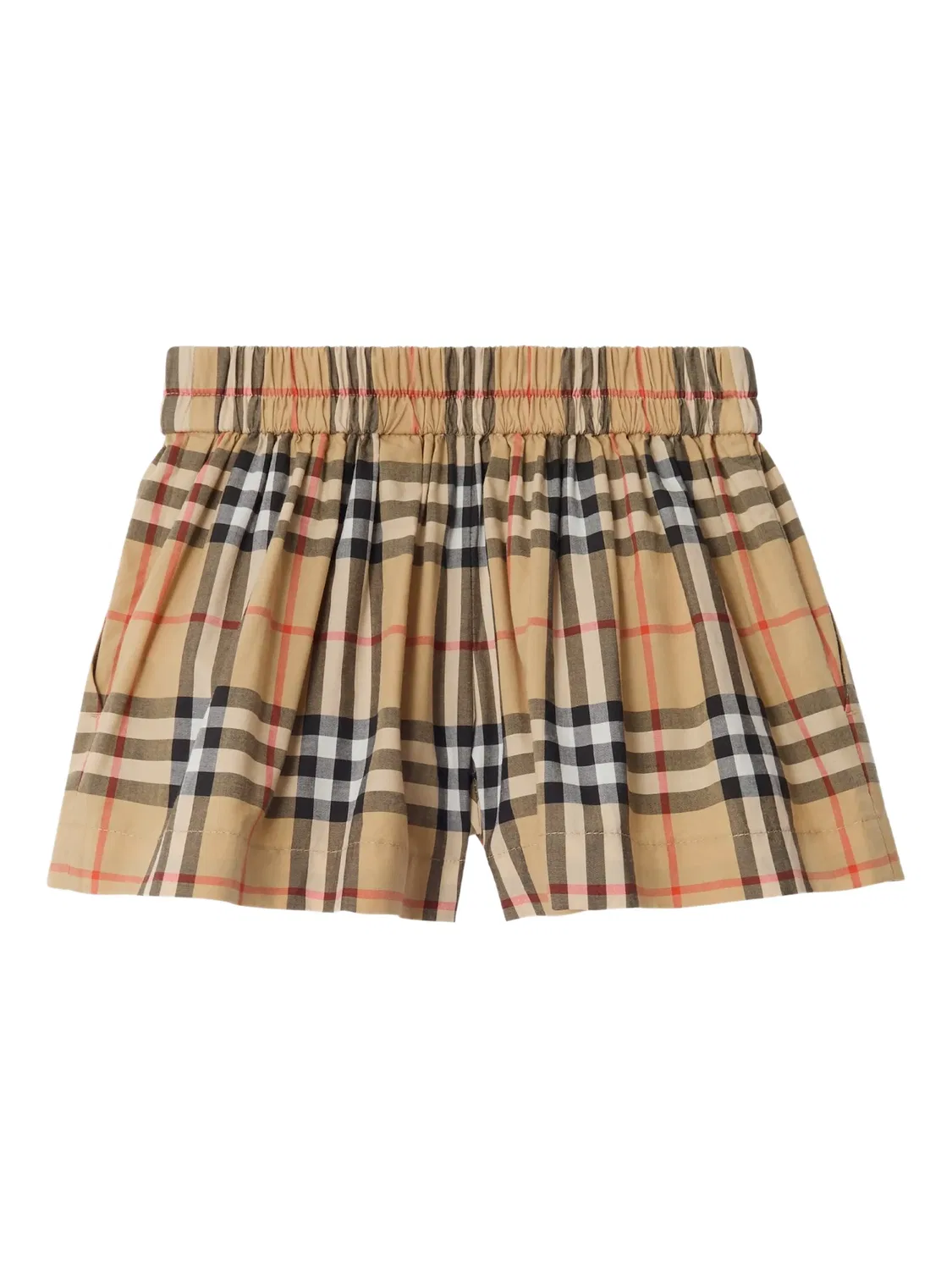 Шорты с эластичным поясом в клетку Burberry, нейтральный