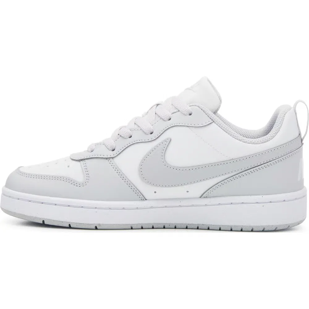Детские низкие кроссовки Court Borough Recraft Nike, Grey/Off White — фото 3