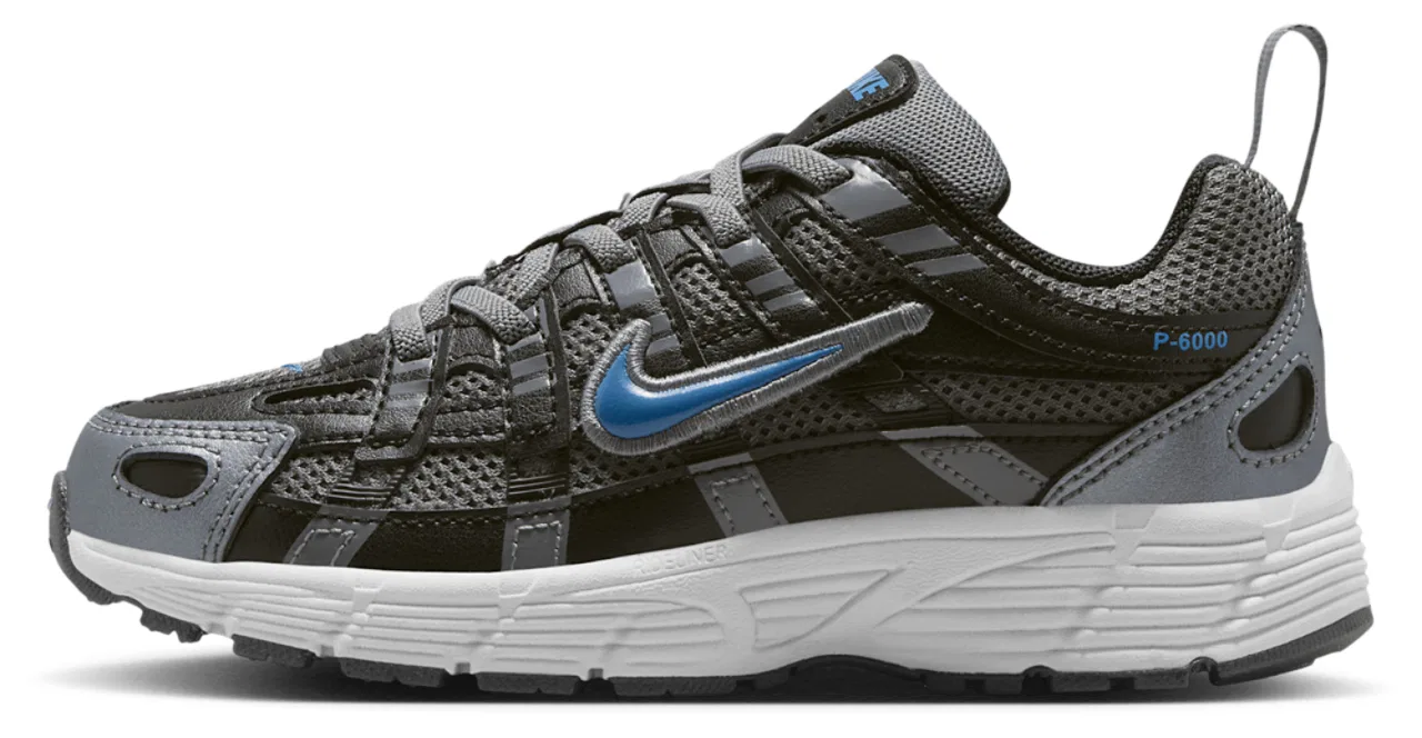 Кроссовки для мальчиков P-6000 Nike, цвет Smoke Grey/Dutch Blue/Black — фото 2