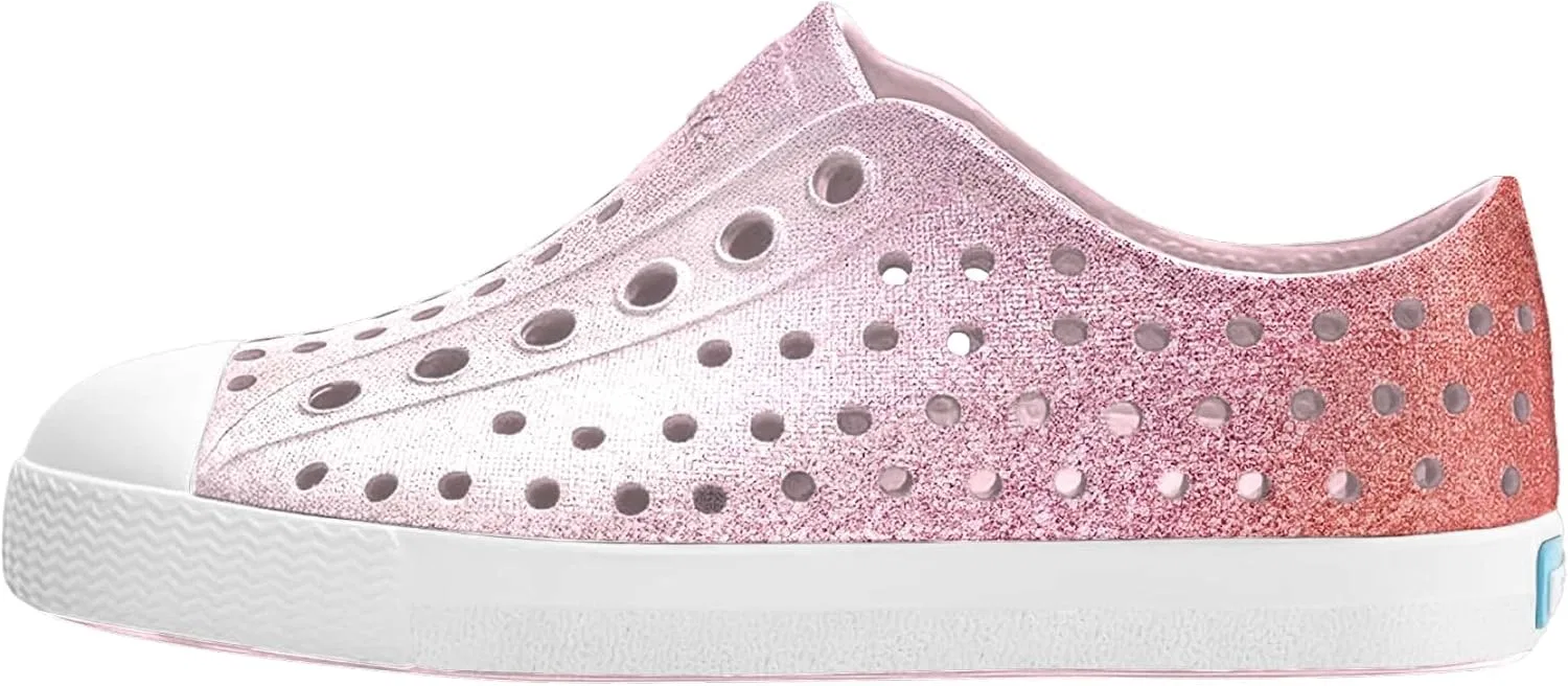 Детские кроссовки с блестками Jefferson Bling Native Shoes, Barely Samba Bling/Shell White — фото 4