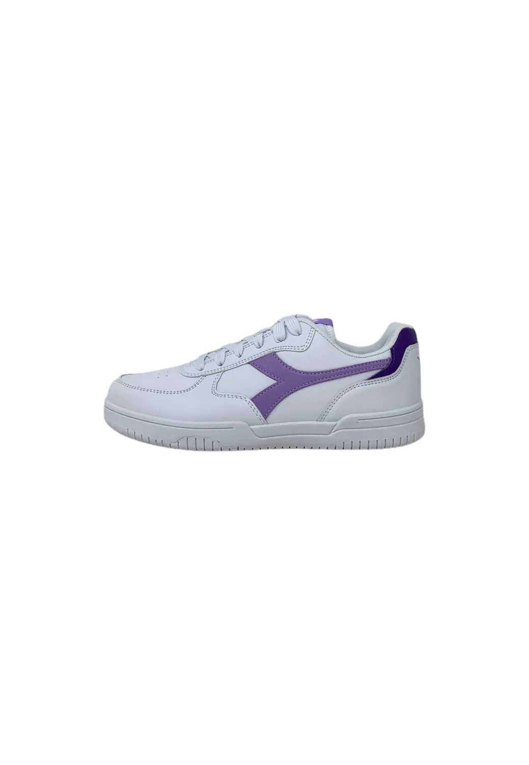 Детские кроссовки для мальчиков и девочек с принтом Raptor Low GS Diadora, D0683 Wht Purple Rose Passion Flower