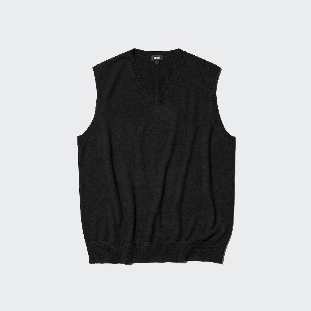 Жилет Uniqlo Merino V-neck, 09 черный
