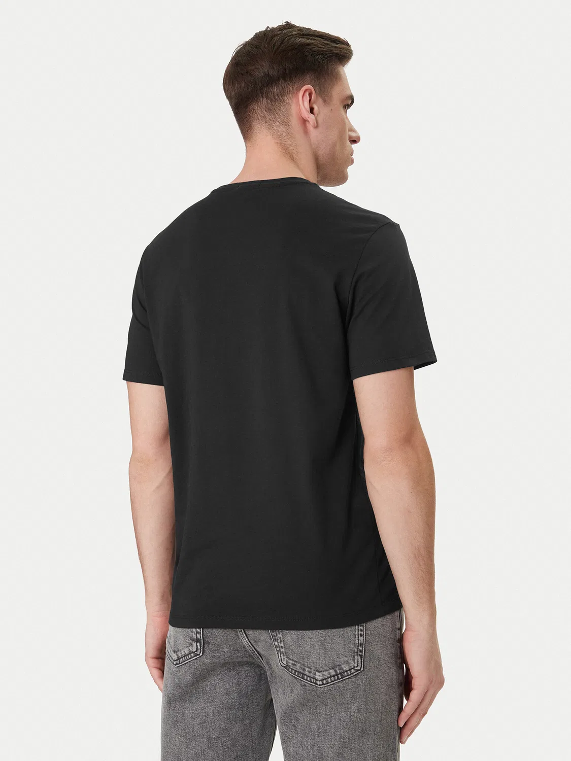 Мужская футболка стандартного кроя Micro Logo Calvin Klein, черный — фото 3