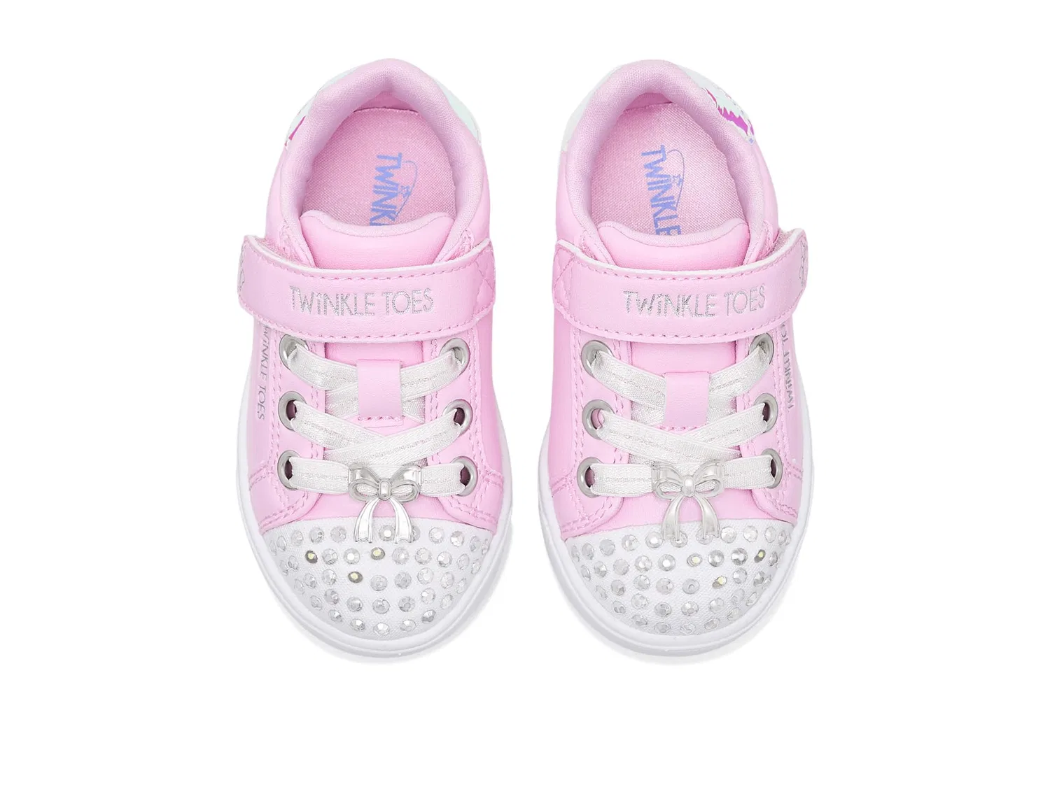 Кроссовки Skechers Super Starlite, с подсветкой, 314599N (для малышей) Skechers Kids, Pink/Silver — фото 3