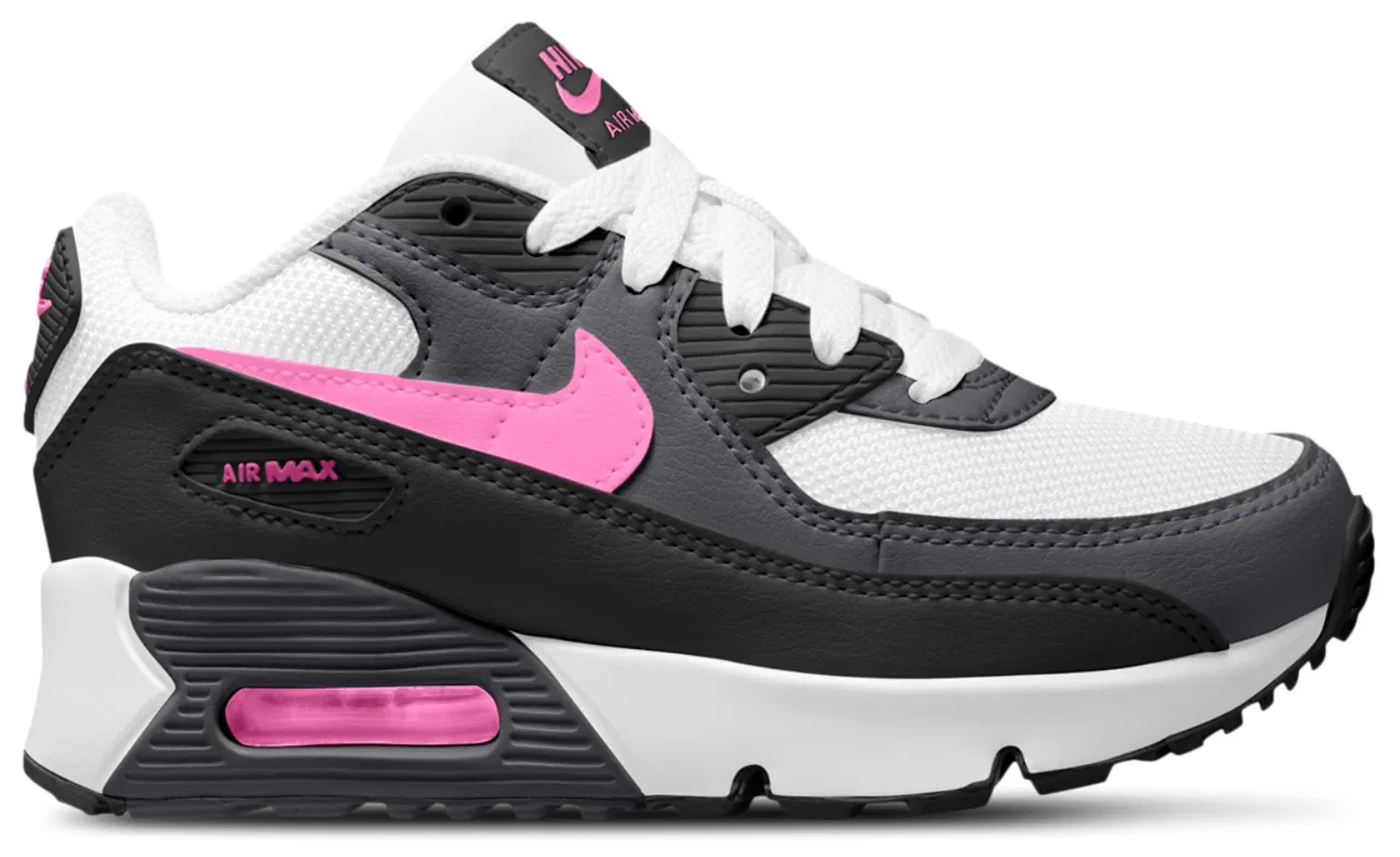 Кроссовки для девочек Air Max 90 Mesh Lace Nike, цвет Black/Playful Pink/White