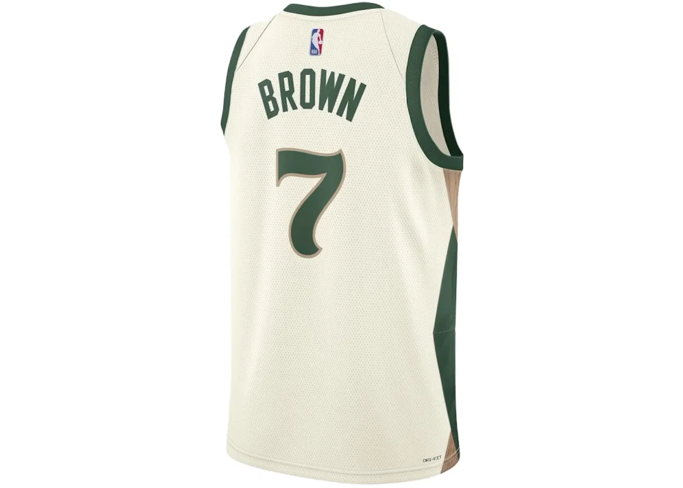 Мужская баскетбольная джерси Nike Jaylen Brown NBA Boston Celtics, White/Green — фото 2