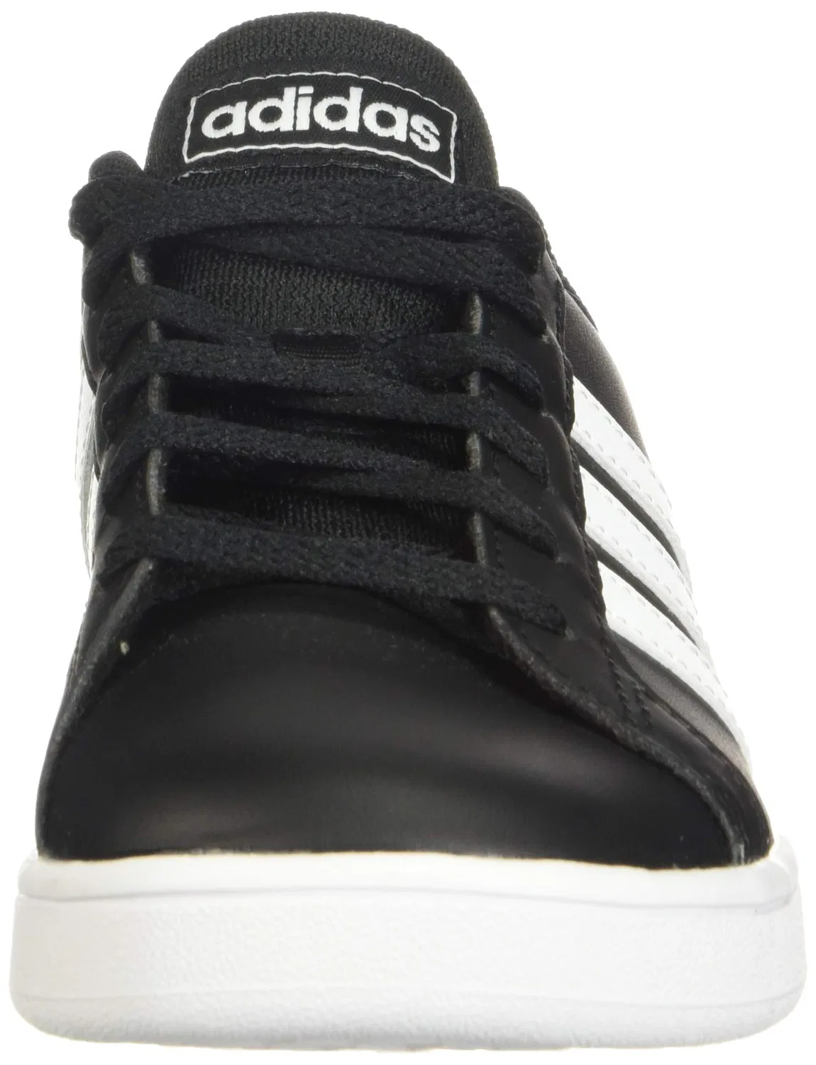 Детские кроссовки для мальчиков с широкой колодкой Grand Court Adidas, Black White And White — фото 2