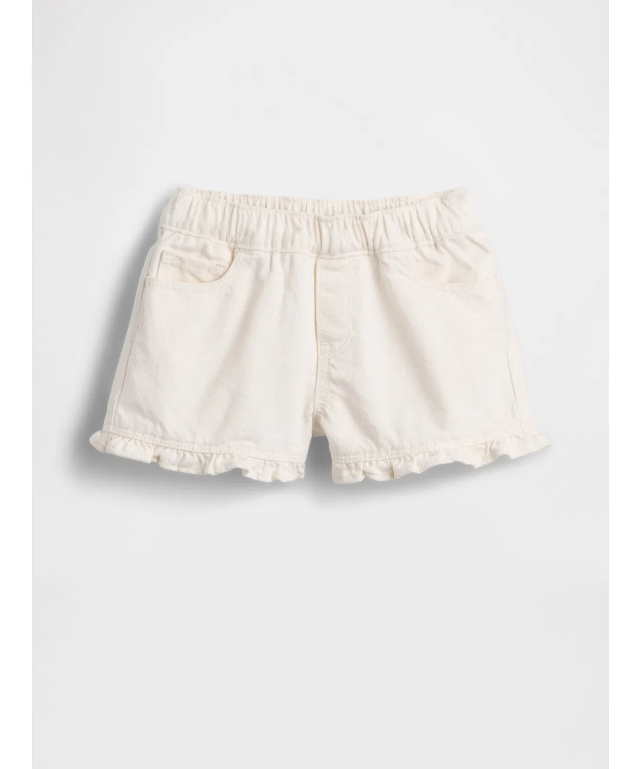 Детские шорты джинсовые с рюшами Stride Pull On Ruffle Gap, Off White