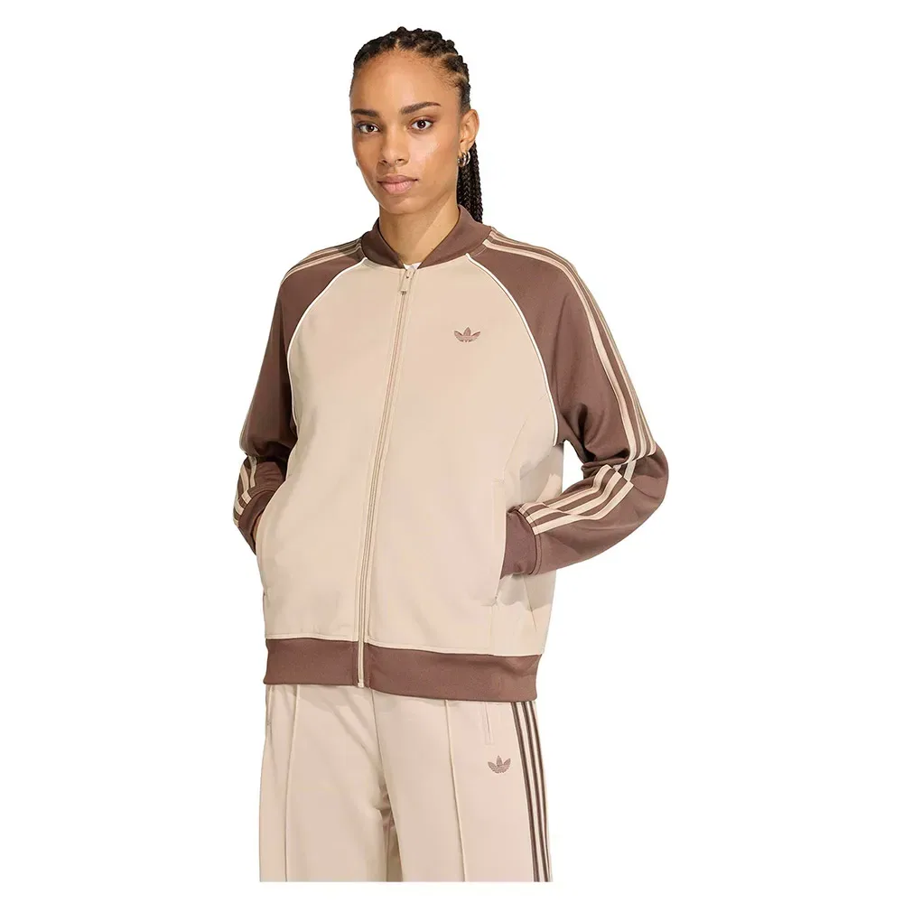 Толстовка на молнии Adidas Originals, бежевый