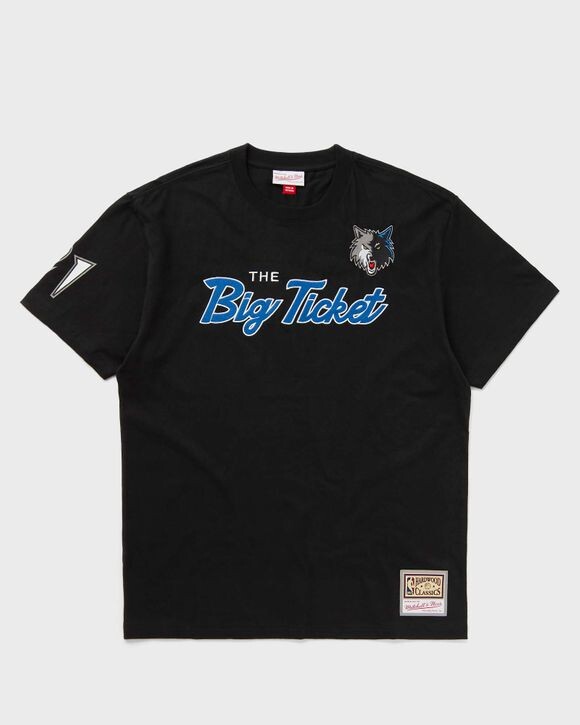 

Футболка Mitchell & Ness Nba Premium Nickname Ss Tee Vintage Logo Minnesota Timberwolves Kevin Garnett #21, черный