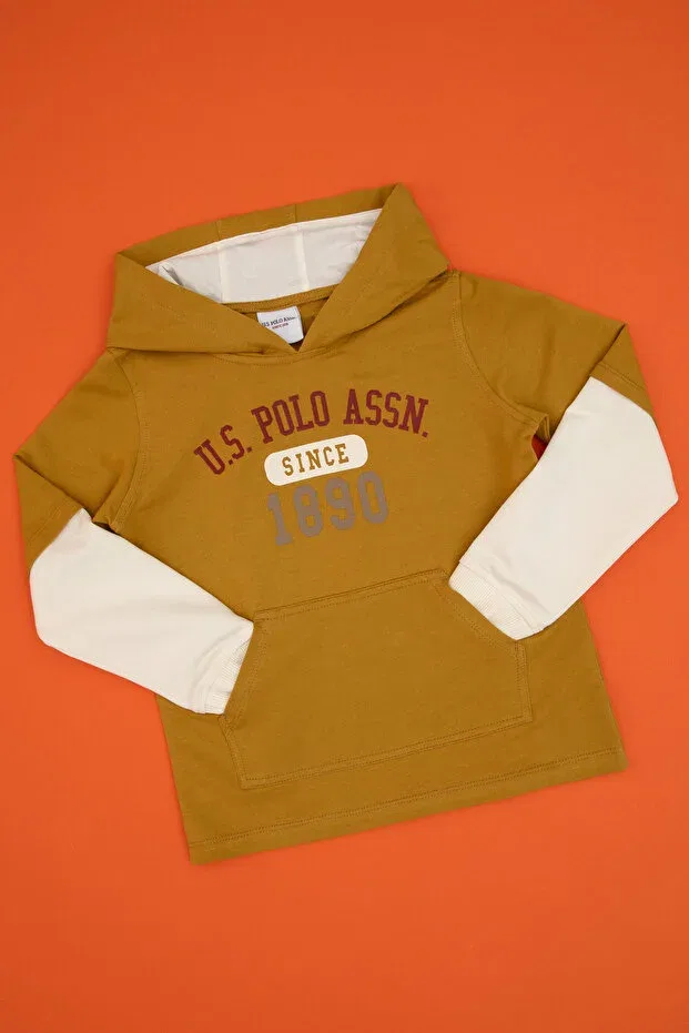 Детское худи для мальчиков с длинным рукавом U.S. Polo Assn., Oil