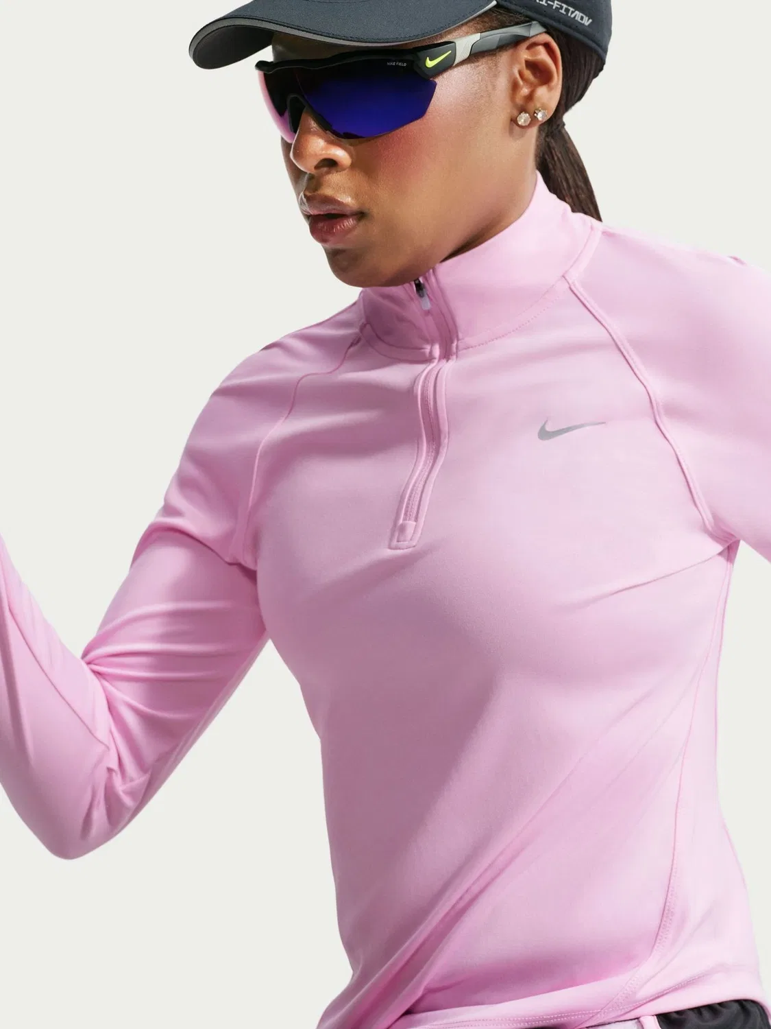 Топ для бега Nike Pink Rise Tempo Dri-FIT, розовый — фото 4