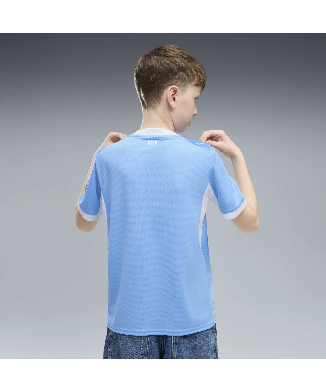 Детская футболка с принтом Manchester City FC Home Replica Jr PUMA, Blue — фото 4