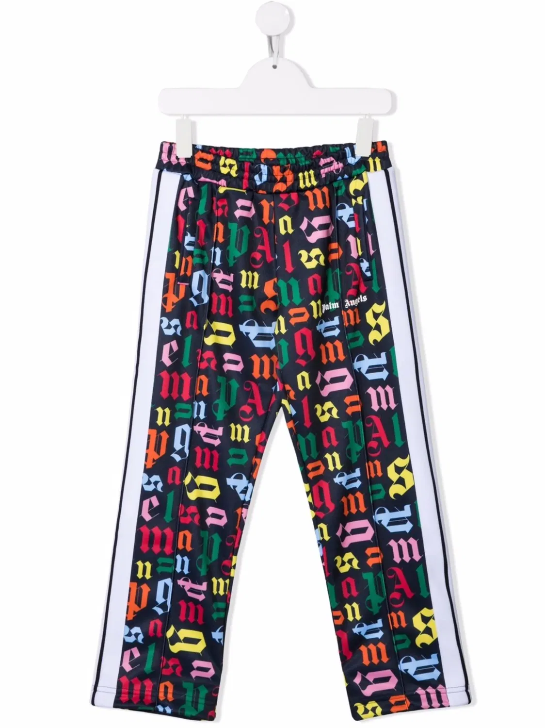 Спортивные брюки с монограммой Palm Angels Kids, черный