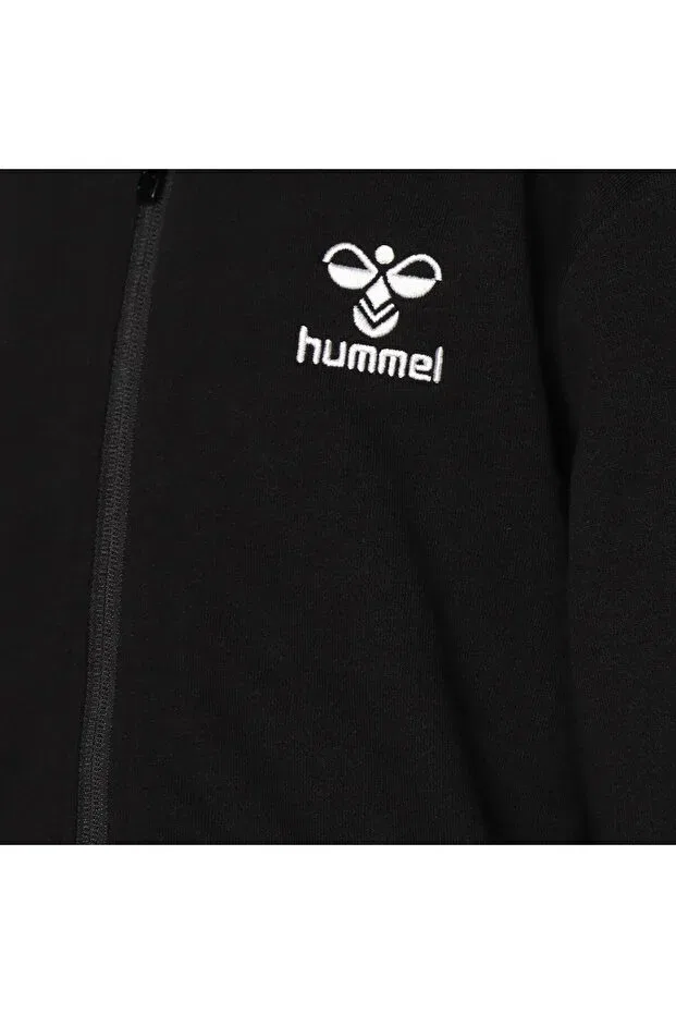 Детская куртка с капюшоном на молнии Hmlfelisias Zip Hoodie Hummel, Black — фото 3