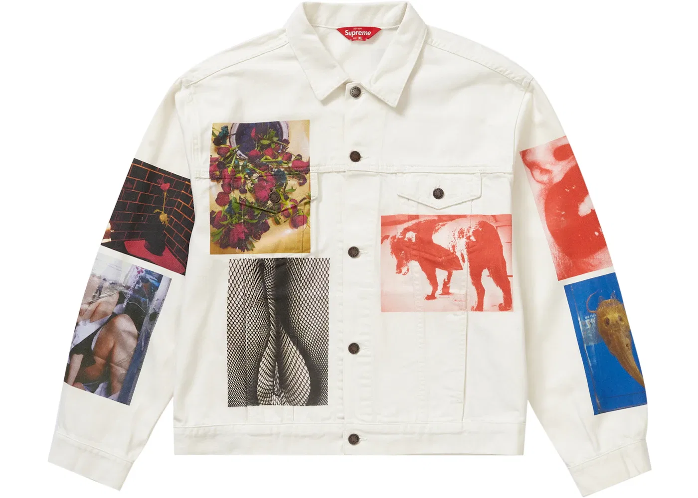 Мужская джинсовая куртка Daido Moriyama Supreme, White
