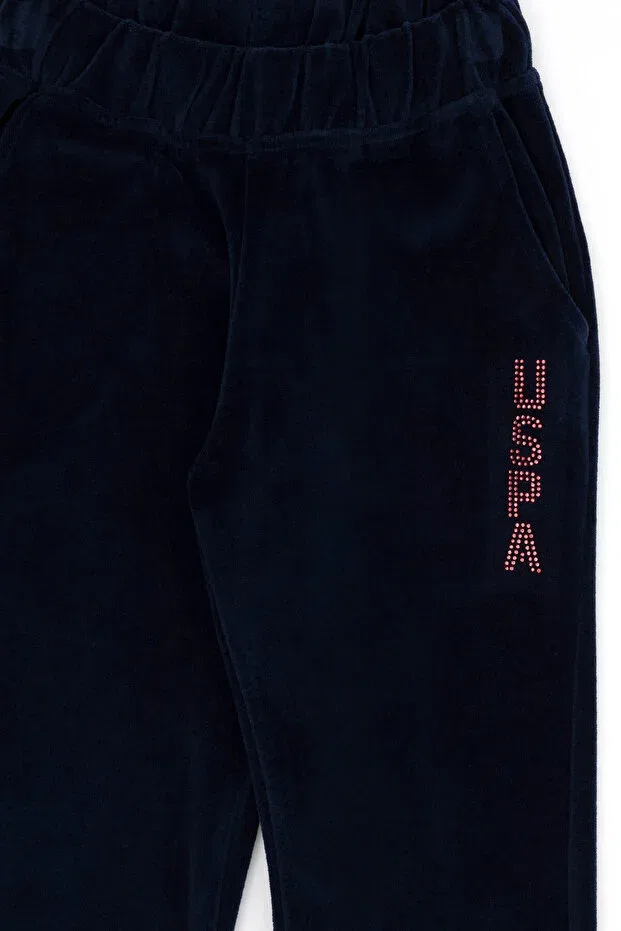 Детские спортивные штаны для девочек с принтом U.S. Polo Assn., 164809 — фото 4