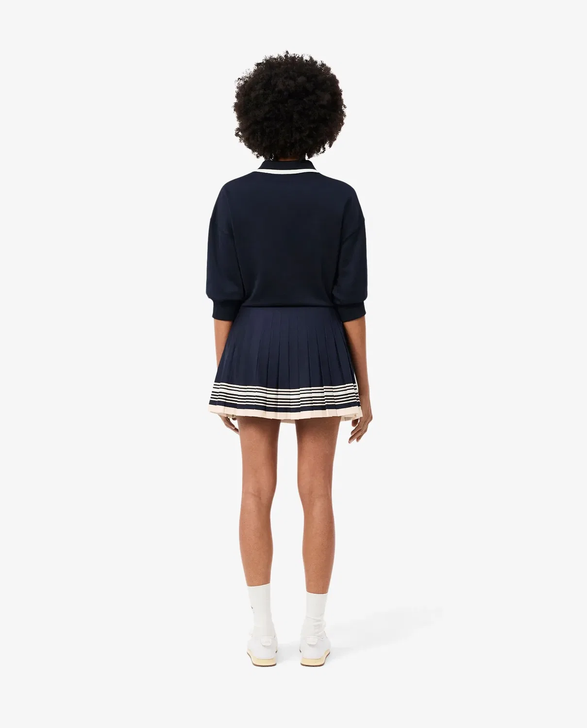 Юбка Lacoste Burdeos плиссе, 100% хлопок, бордовый — фото 2