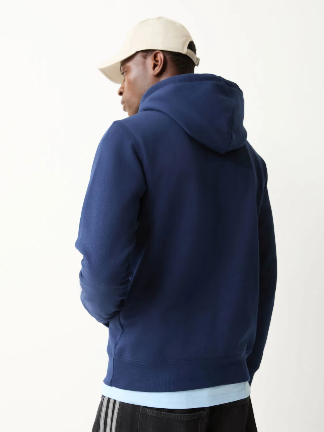 Худи adidas Originals Essentials с капюшоном, синее — фото 3