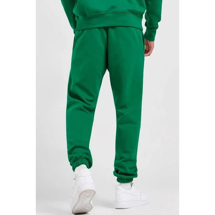 Спортивные брюки с манжетами, из футера, с принтом, Nike Club Fleece Stack Graphics Cuffed Jogger, Nike, Черный — фото 2