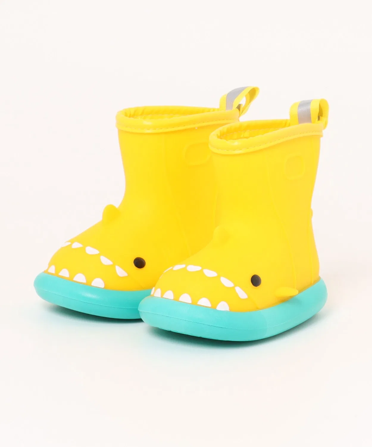 Детские сапоги дождя с принтом акулы, модель Rainboots, aimoha, Yellow/Green
