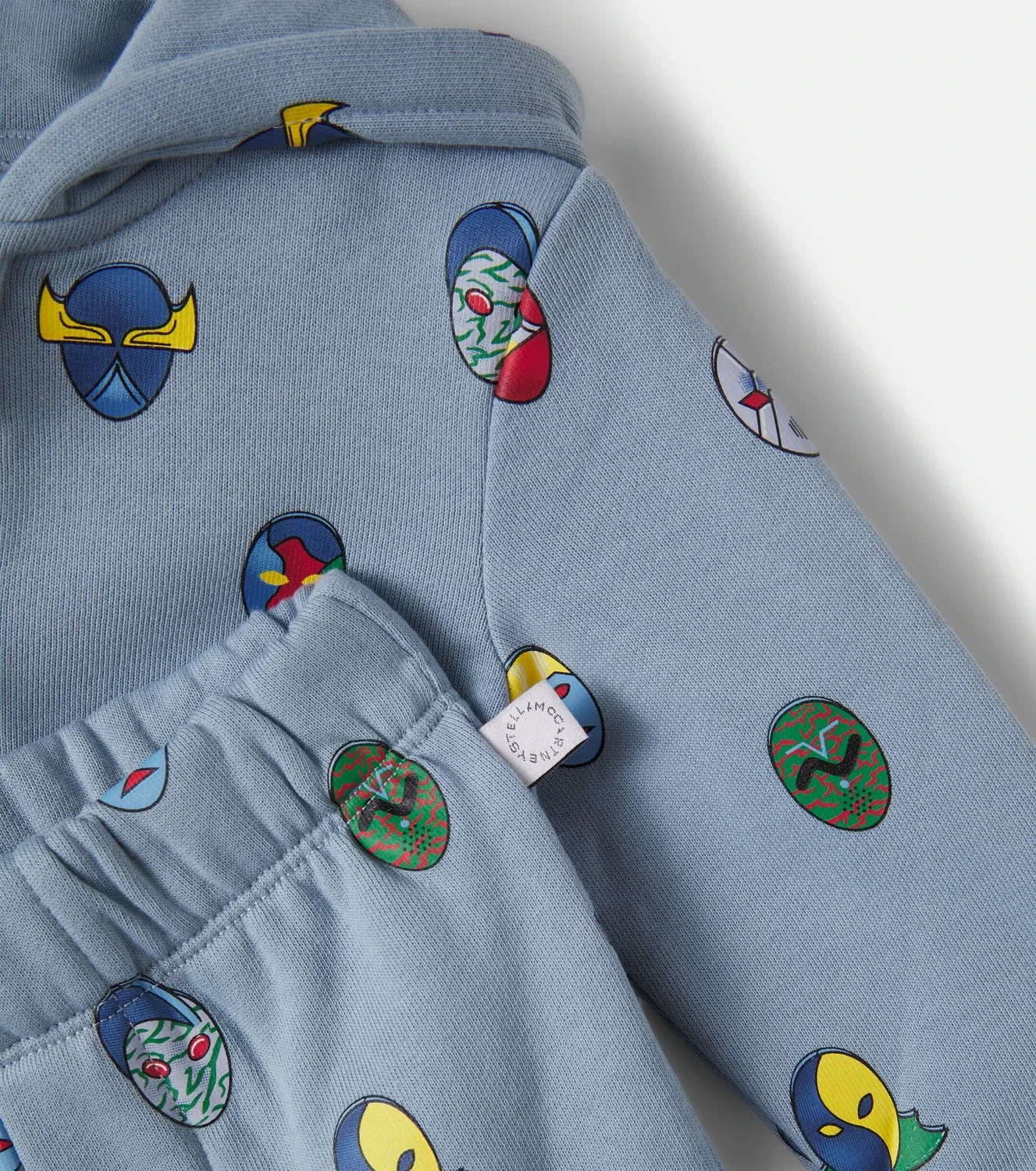Комплект из толстовки и спортивных штанов с принтом Stella Mccartney Kids, синий — фото 4