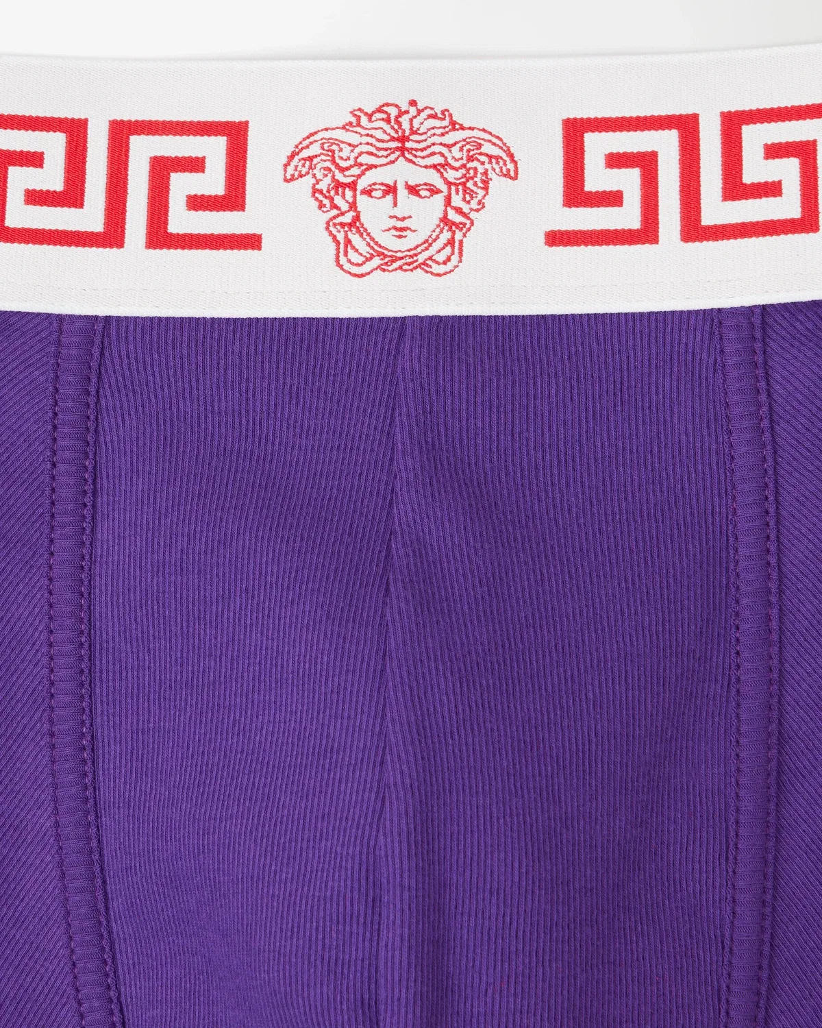 Трусы из ребристого хлопкового джерси VERSACE, фиолетовый — фото 3