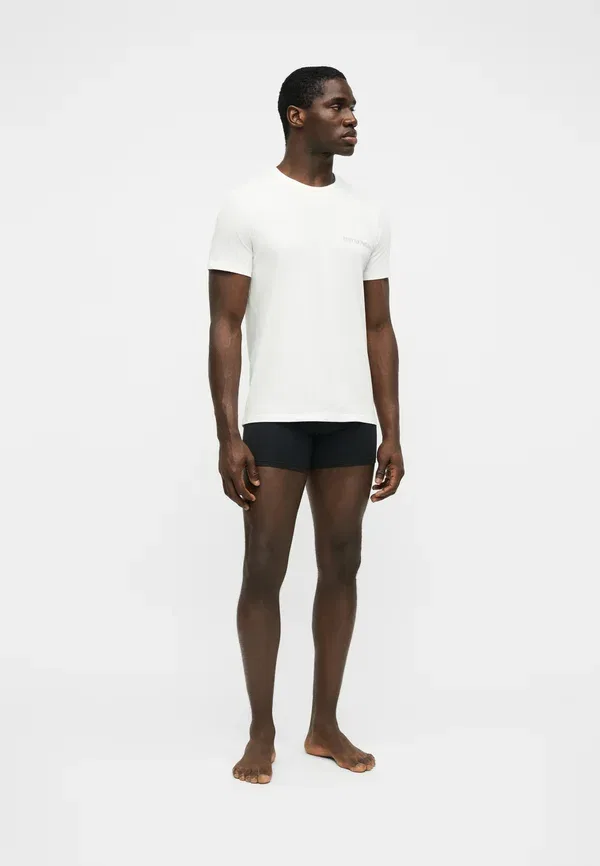 Комплект из двух маек с круглым вырезом и логотипом Core Emporio Armani, белый/черный