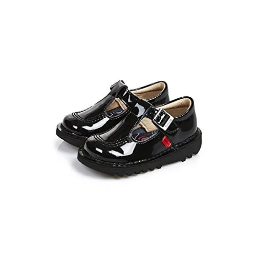 Детские туфли для девочек с пряжкой Kick T Kickers, Черный — фото 3