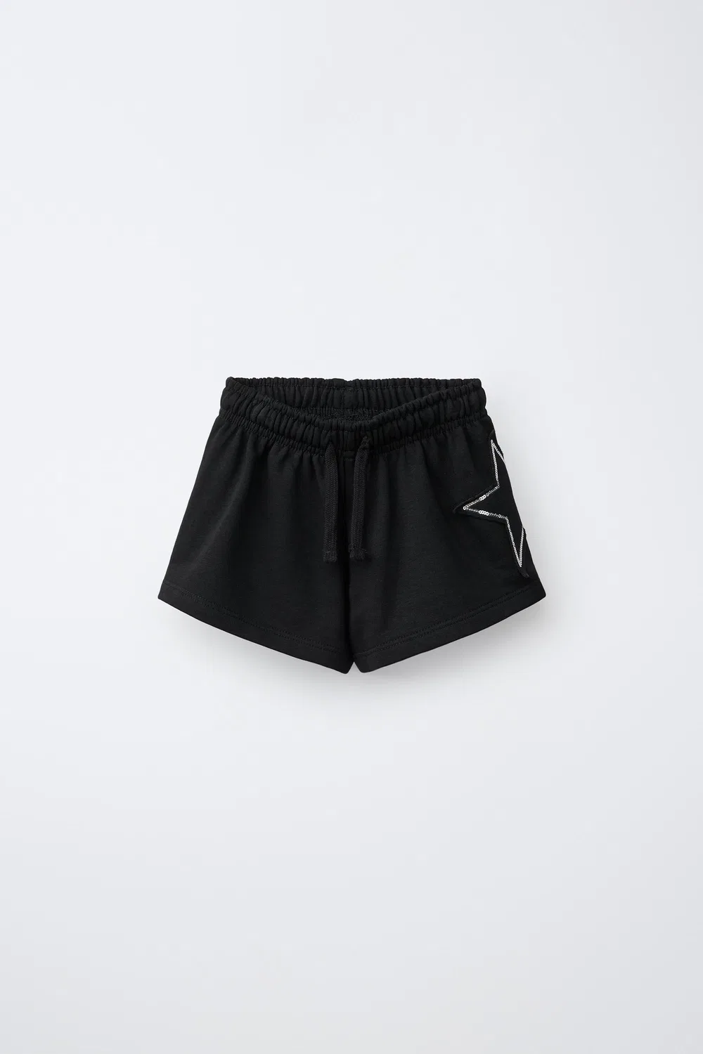 Бермудские шорты с нашивкой в виде звезды, украшенной пайетками ZARA, Black