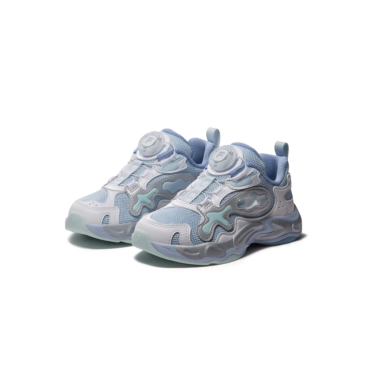 Детские кроссовки для бега с синтетическим верхом FILA KIDS, Ballet Blue/FILA White — фото 4
