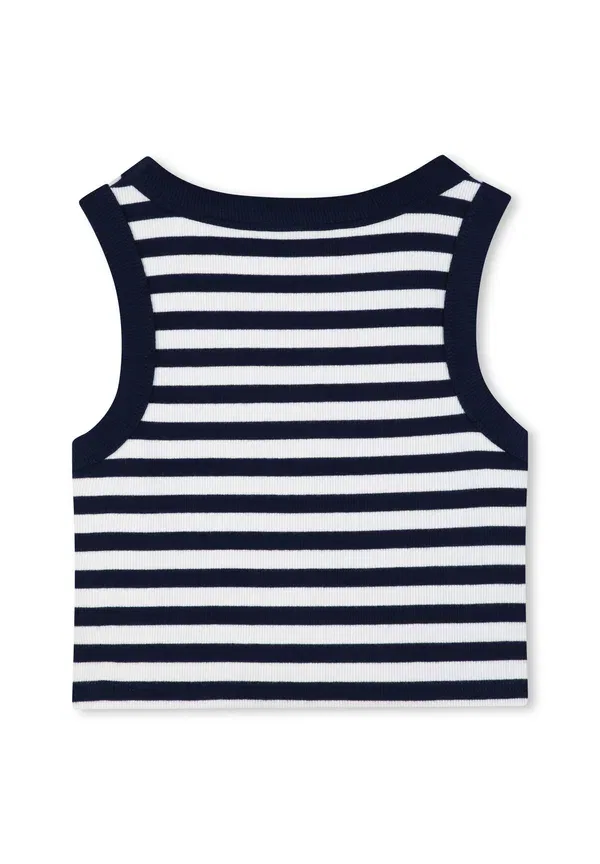 Топ с полоской Debardeur court Michael Kors Kids, Cargo Blue, синий — фото 3