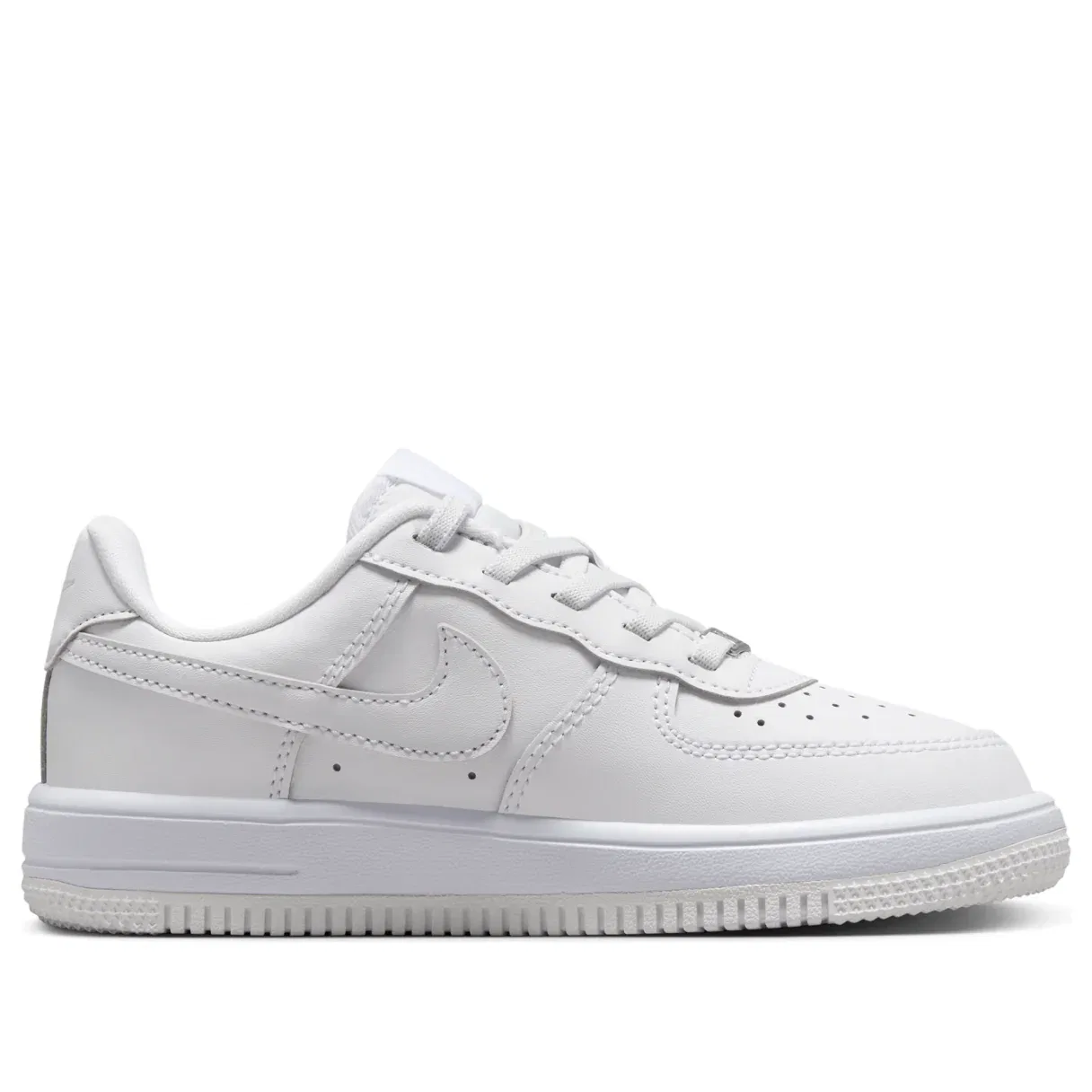 Детские кроссовки с кожаным верхом Force 1 Low EasyOn 'White' Nike, White/White/White — фото 2