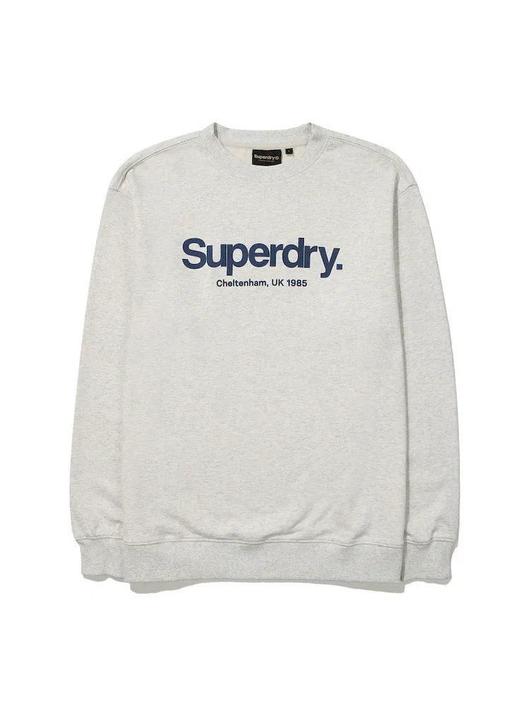 Футболка с длинным рукавом, логотип, Core Big Logo SUPERDRY, Light Grey — фото 2