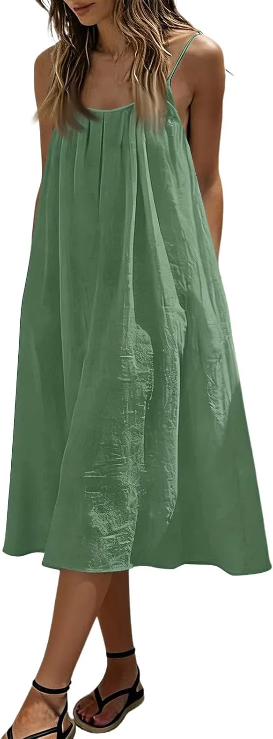 Женское пляжное платье-комбинация с открытой спиной Mint Green