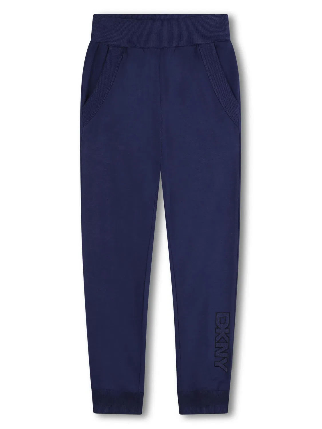 Спортивные хлопковые брюки с логотипом DKNY, синий